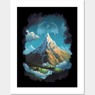 The Lonely Mountain and the Dragon - Fantasy Posters and Art